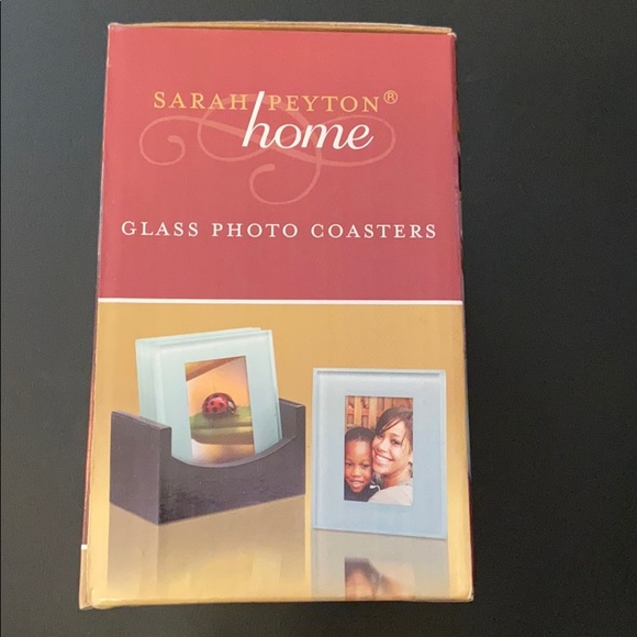 NEW: 2x Boxes SARAH Peyton Home - Glass Photo Coasters (8 Total) Housewarming - Picture 5 of 10